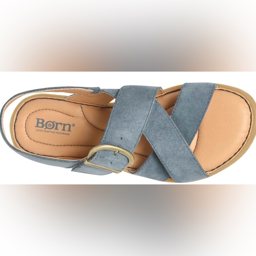 Born "Beebe" Blue Suede Sandals NEW size 11 - Picture 3 of 9